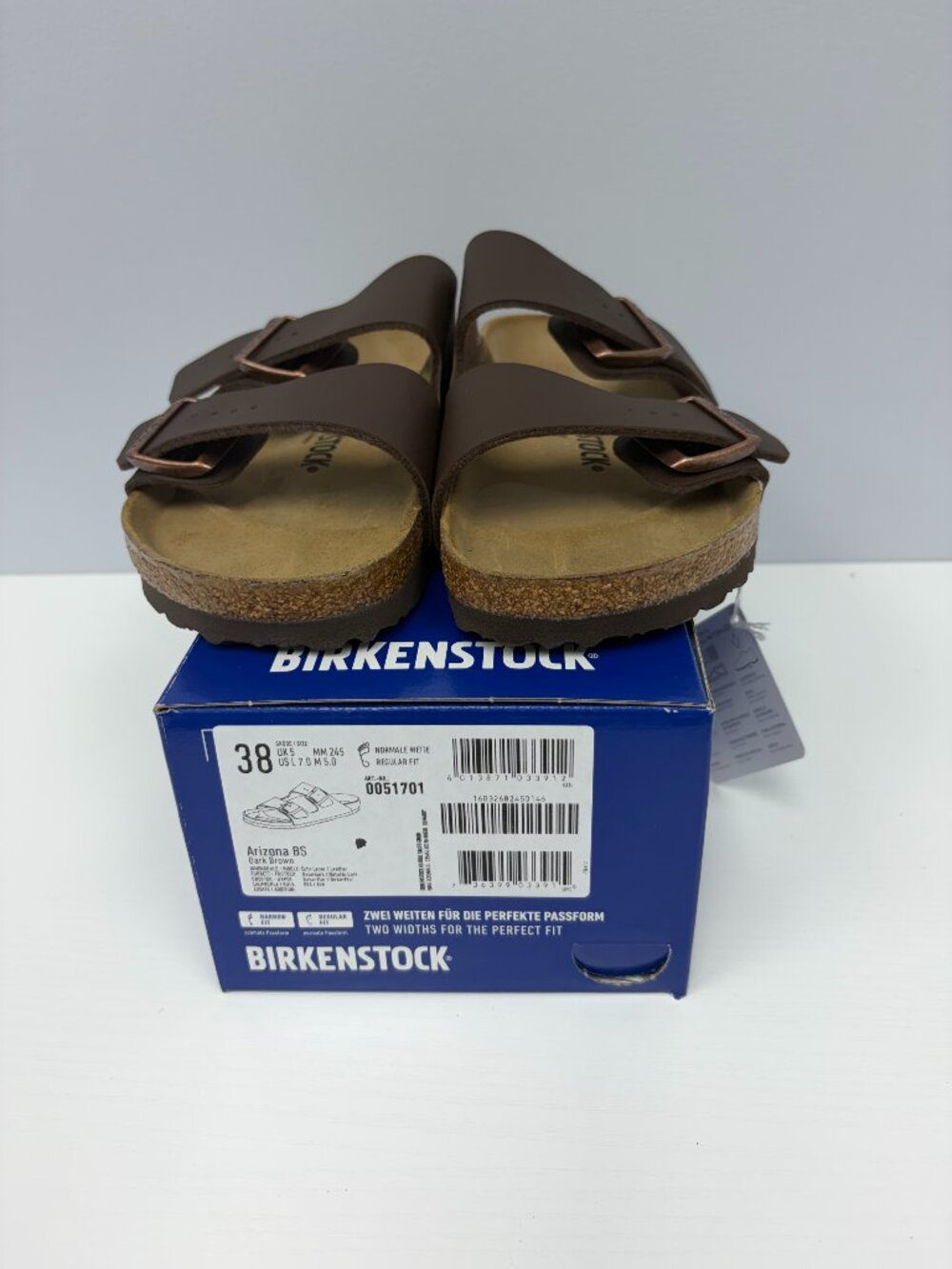 Arizona BS Dark Brown Unisex Sandal Size 38 Blow out Sale $55